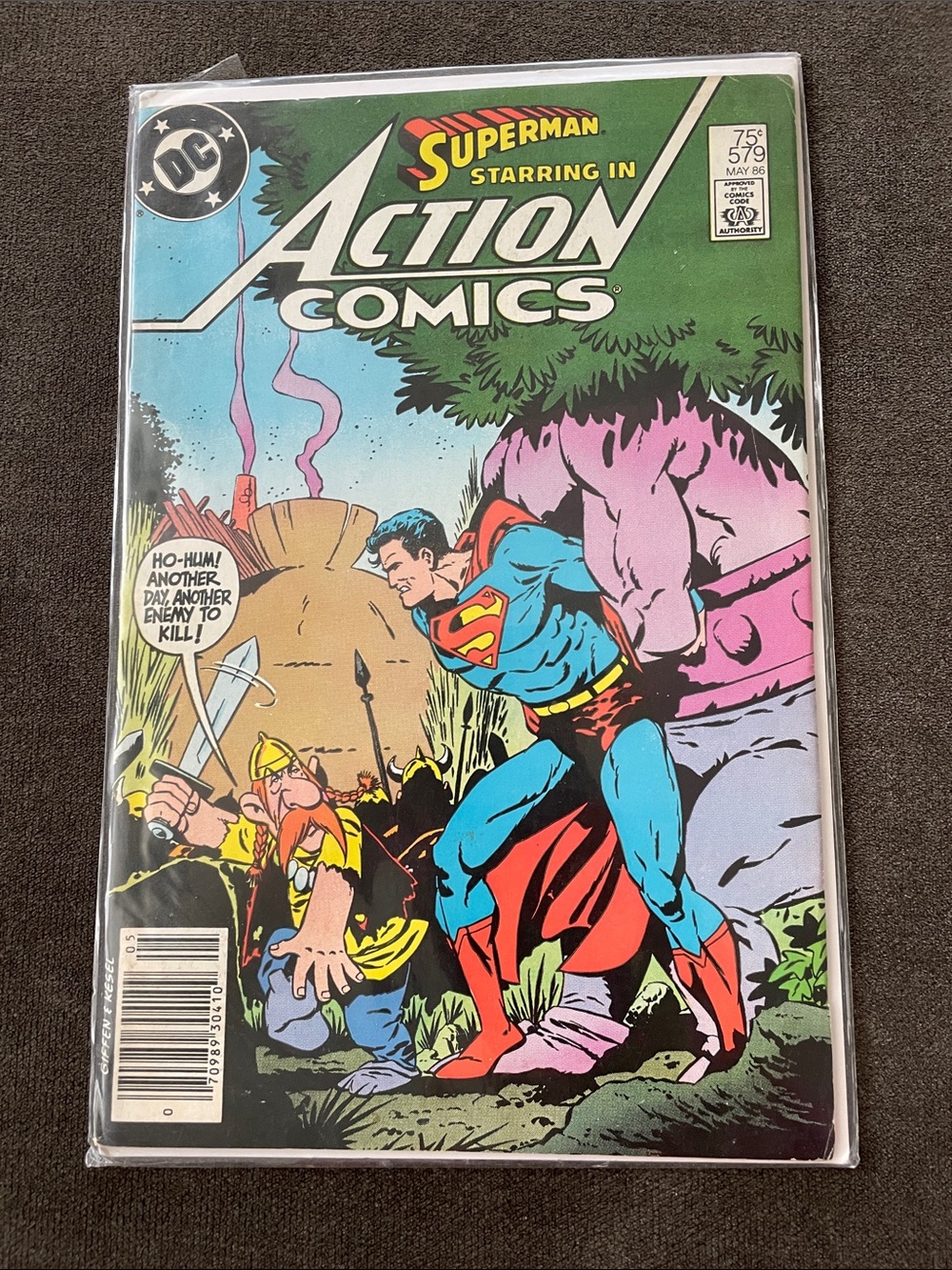 DC Vintage Action Comic Superman Comic with Backing Board in Clear Sleeve